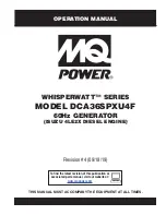 MQ Power Whisperwatt DCA36SPXU4F Operation Manual preview
