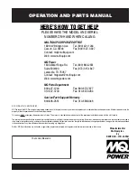 Preview for 120 page of MQ Power WhisperWatt DCA800SSK Operation And Parts Manual