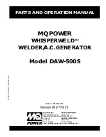 Preview for 1 page of MQ Power WHISPERWELD DAW-500S Parts And Operation Manual