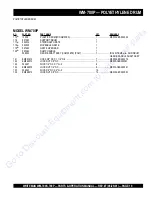 Preview for 18 page of MQ Whiteman WM-700P Parts And Operation Manual