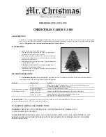 Preview for 1 page of Mr. Christmas Christmas Cable Cars Manual