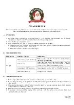 Mr. Christmas GLASS BELLS Quick Start Manual предпросмотр