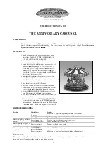 Mr. Christmas Gold Label ANNIVERSARY CAROUSEL Manual preview