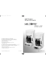 Mr. Coffee 114202 User Manual preview