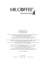 Preview for 17 page of Mr. Coffee 158306 Instruction Manual