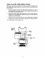 Предварительный просмотр 6 страницы Mr. Coffee ACCEL PR5 Operating Instructions Manual