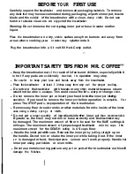 Preview for 3 page of Mr. Coffee BMR 200 Instruction Manual