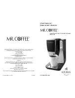 Mr. Coffee BVMC-KG1 User Manual предпросмотр