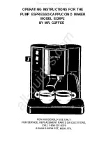 Mr. Coffee ECMP2 Operating Instructions Manual preview