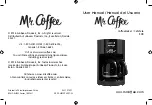 Preview for 1 page of Mr. Coffee EHX33 Series User Manual