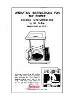 Preview for 1 page of Mr. Coffee EXP1 or EXP3 Operating Instructions Manual