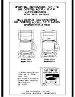 Mr. Coffee PR12A Operating Instructions Manual preview