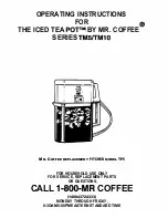 Mr. Coffee SERIES TM10 Operating Instructions Manual preview