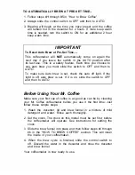 Preview for 7 page of Mr. Coffee SRX20 Operating Instructions Manual