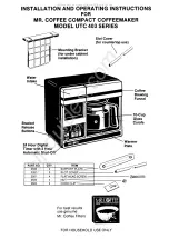 Mr. Coffee UTC 403 Series Installation And Operating Instructions Manual предпросмотр