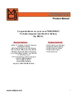 Preview for 2 page of MR DJ USA INC PBX4000BAT Product Manual