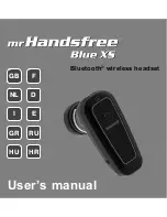 Mr Handsfree Blue X5 User Manual preview