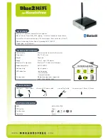 Preview for 1 page of Mr Handsfree BLUE2HIFI Datasheet