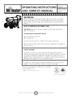 Preview for 10 page of Mr. Heater 125KTR Operating Instructions And Owner'S Manual