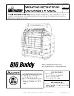 Mr. Heater BIG Buddy MH18B Operating Instructions And Owner'S Manual preview