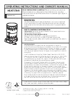 Предварительный просмотр 8 страницы Mr. Heater HEATSTAR MH80CVNG Operating Instructions And Owner'S Manual