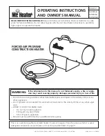 Mr. Heater Heatstar MH85FAV Operating Instructions And Owner'S Manual preview