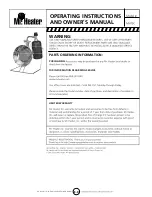 Preview for 8 page of Mr. Heater MH15C Operating Instructions And Owner'S Manual