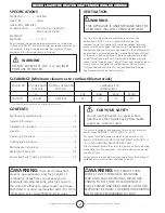 Preview for 2 page of Mr. Heater MH18CH Operating Instructions And Owner'S Manual