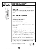 Предварительный просмотр 8 страницы Mr. Heater MH35LPTS Operating Instructions And Owner'S Manual