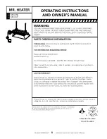 Preview for 8 page of Mr. Heater MH40 NG Operating Instructions And Owner'S Manual