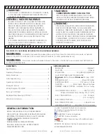 Preview for 2 page of Mr. Heater MHI170QFAVT Operating Instructions And Owner'S Manual