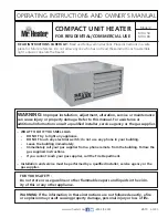 Mr. Heater MHU 50 Operating Instructions And Owner'S Manual предпросмотр