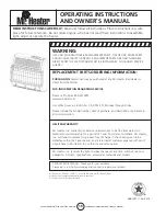 Preview for 16 page of Mr. Heater MHVFG30TB NG Operating Instructions And Owner'S Manual