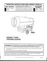 Preview for 2 page of Mr. Heater Mr. Heater 1000ID Operating Instructions And Owner'S Manual