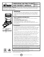 Предварительный просмотр 8 страницы Mr. Heater MR. HEATER MH200CV Operating Instructions And Owner'S Manual