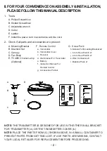 Предварительный просмотр 3 страницы Mr.Ken MELA Assembly And Installation Manual