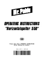 Mr.Paldu Horizontalspalter 550 Operating Instructions Manual preview