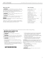 Preview for 3 page of mr. steam 104480 Installation, Operation & Maintenance Manual