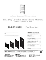 mr. steam Broadway W219 Installation, Operation And Maintenance Manual preview