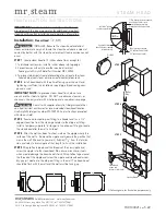 Предварительный просмотр 18 страницы mr. steam Butler Installation, Operation & Maintenance Manual