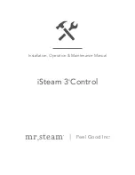 Preview for 1 page of mr. steam iSteam 3 Control Installation, Operation & Maintenance Manual