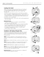 Preview for 5 page of mr. steam iSteam 3 Control Installation, Operation & Maintenance Manual