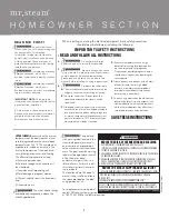 Preview for 9 page of mr. steam iSteam 3 Control Installation, Operation & Maintenance Manual