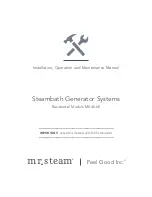 Preview for 1 page of mr. steam MX4E Installation, Operation And Maintenance Manual