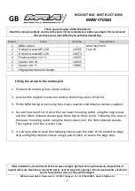 Предварительный просмотр 3 страницы MRA BMW F700GS Mounting Instructions