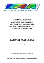 Предварительный просмотр 1 страницы MRA BMW R1200R -2014 Mounting Instructions