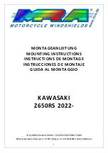 MRA KAWASAKI Z650RS 2022 Mounting Instructions preview