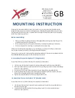 Предварительный просмотр 1 страницы MRA X-Creen Mounting Instruction