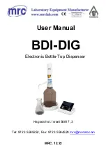 MRC BDI-DIG User Manual предпросмотр