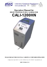 Предварительный просмотр 1 страницы MRC CALI-1200HN Operation Manual